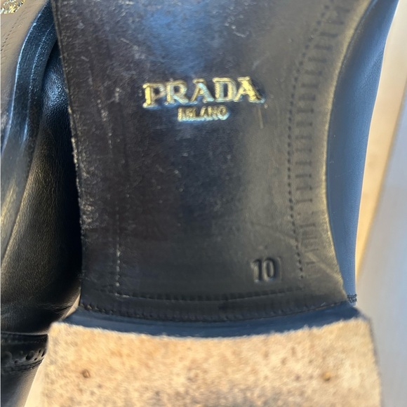 Prada Black Leather Chelsea Boots with Elastic Panels/Mens/Size UK 10/US 11 - Picture 9 of 10